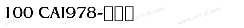 100 CAI978字体转换